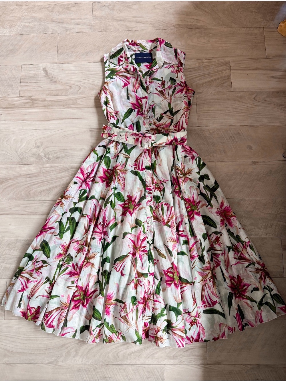 Samantha Sung Floral Print midi dress